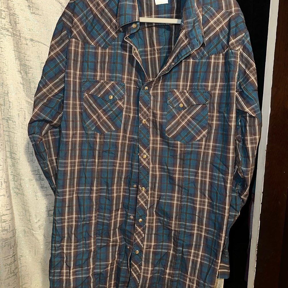 Wrangler long sleeve pearl snap